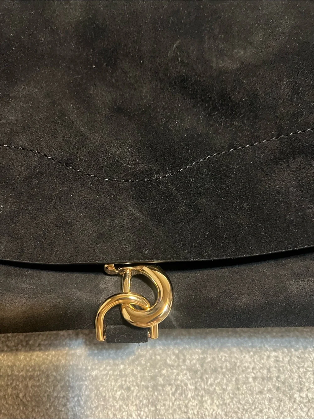Rebecca Minkoff Black Suede Satchel Bag